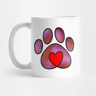 Pet Love Tiedye Red Mug